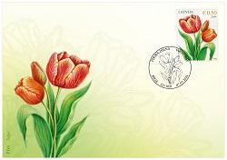 Latvijas Pasts papildina sēriju Ziedi, izdodot jaunu pastmarku Tulpe